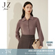 玖姿（JUZUI）商場(chǎng)同款休閑日常寬松襯衫毛衫女冬款JWCD30605 粉紅 XL