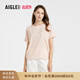 AIGLEAIGLE艾高女款速干上衣休閑時(shí)尚舒適戶外輕奢短袖法式襯衫 蜜桃粉紅格紋J2243 42(175/96A)