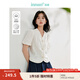 茵曼（INMAN）【商場同款】法式重工繡花襯衫2025夏女裝新款小香風(fēng)V領(lǐng)上衣 珍珠白 S