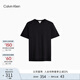 Calvin Klein Jeans25春夏男士休閑簡(jiǎn)約刺繡ck純棉打底針織短袖T恤40HM265