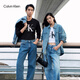Calvin KleinJeans25秋季新款男女情侶休閑ck字母印花打底衫圓領(lǐng)長(cháng)袖T恤上衣 UB1-太空黑 L