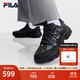 斐樂(lè )（FILA）官方男鞋貓爪6老爹鞋運動(dòng)鞋2025秋季新款鞋子黑色休閑鞋 黑/影黑灰-BD 41