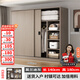 馨恒坊【包安裝】衣柜家用臥室出租房屋用小戶(hù)型推拉門(mén)簡(jiǎn)易儲物兩門(mén)柜子 莫灰色 長(cháng)140cm高180cm