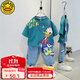 G.DUCKKIDS小黃鴨男童夏裝純棉套裝2025新款兒童夏季兩件套寶寶衣服短袖夏天 綠色 120 cm