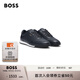 BOSS博斯男士2025年春季新款金色品牌標(biāo)識(shí)合成革運(yùn)動(dòng)鞋TTNM SL輕量版 401-深藍(lán)色 42