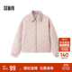 森馬（Semir）棉服女燈芯絨翻領(lǐng)菱形格復古2024冬三防寬松輕薄棉衣109724112007