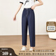 她池九分哈倫褲2025秋裝新款女裝時(shí)尚松緊高腰寬松款休閑褲