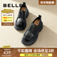 百麗（Belle）百搭牛津鞋女通商場(chǎng)同款通勤厚底小皮鞋B1Q1DCM4預售 黑色 37 (235mm)