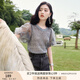 香影泡泡袖針織衫女2025秋季新款高級感灰色拼接短袖氣質(zhì)法式上衣 灰色 XL