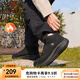 駱駝加絨休閑鞋男保暖棉鞋戶外休閑運動鞋男 K14C608665，黑色，男 39