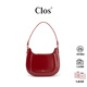 CLOS原創(chuàng  )AmourPack真皮馬鞍包新娘包紅色結婚包腋下包斜挎包女包 波爾多紅