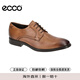 愛步（ECCO）男士商務(wù)皮鞋德比鞋 621634  01112棕色 42 送男友禮物