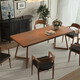鐵神木實(shí)木餐桌椅組合家用小戶(hù)型現代簡(jiǎn)約客廳長(cháng)條大書(shū)桌長(cháng)方形吃飯桌子 松木單桌：120*70*高75厚4.5cm