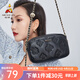 稻草人包包女2025新款時(shí)尚單肩包休閑簡(jiǎn)約斜挎包相機包生日禮物送女生 黑色