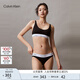 Calvin Klein內(nèi)衣【摩登引力帶】女士ck可卸墊無鋼圈輕運動背心式文胸QF7586AD UB1-太空黑 M