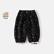 班喜迪女童褲子秋冬款2025新款洋女寶寶加絨休閑長(cháng)褲童裝兒童燈籠褲秋裝 黑色 100