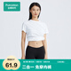 全棉時(shí)代女士安全褲防走光褲中腰三分打底褲超薄水光棉 黑色 165