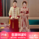 枝己秀禾服新娘婚紗2025新款情侶結(jié)婚中式禮服古裝嫁衣敬酒服鳳冠霞帔 231109（僅女裝） M