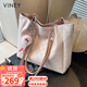 viney牛皮包包女包大容量托特包休閑手提單肩包生日禮物品牌送女友老婆
