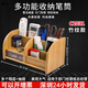 金隆興 木質(zhì)筆筒 多功能筆筒 創(chuàng  )意簡(jiǎn)約 桌面分類(lèi)收納盒 辦公用品整齊分類(lèi)整理老師節禮物 筆筒收納盒 竹紋【多格加大C2031】