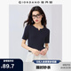 佐丹奴淡人穿搭女夏針織衫女純棉小V領(lǐng)修身短袖上衣13355201