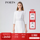 PORTS寶姿春夏新品女裝七分袖中長(zhǎng)連衣裙LM8D012NWB011 奶白色 XS (2)