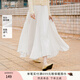 香影【告白旋渦裙】白色半身裙女2025秋季新款仙氣飄飄長(cháng)裙小白裙 白色 S 155/60A/85-95斤