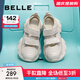 百麗（Belle）透氣網(wǎng)老爹鞋女商場(chǎng)同款增高休閑鞋B3Z1DBH4 白色 35 (225mm)