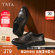 他她（TATA）2025秋商場(chǎng)同款時(shí)尚厚底男皮鞋新款210A6CM5 黑色 43