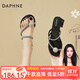 達芙妮（DAPHNE）涼鞋女羅馬鞋兩穿外穿2025夏季粗跟低跟少女夏天涼拖鞋仙女風(fēng) 黑色 35 (225mm) 標準碼