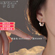 夢(mèng)黛麗品牌耳飾女【彎月造型設(shè)計(jì)】2025高級(jí)感珍珠耳環(huán)送女友送閨蜜 淡水珍珠耳夾金色