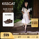 KISSCAT接吻貓西西里陳都靈同款25秋兩穿一腳蹬單鞋瑪麗珍不累腳奶奶鞋 咖啡色 36