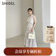SNIDEL2025秋冬新品優(yōu)雅荷葉邊小飛袖印花茶歇連衣裙SWFO254011 灰色 M (1)