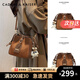 CADUNI KAISER新款包包女包時(shí)尚水桶包輕奢斜挎單肩包生日禮物高級感送女友老婆 【棕色】女生實(shí)用走心 品牌小眾百搭款休閑腋下包