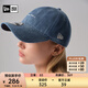 NEW ERA 紐亦華手寫(xiě)logo彎檐棒球帽男女情侶軟頂刺繡鴨舌帽 14201646-藍色 920手寫(xiě)款 OSFM（56-62cm）