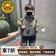 G.DUCKKIDS童裝男童沖鋒衣春秋款2025新款兒童春裝外套工裝薄款男孩連帽風(fēng)衣 灰色 沖鋒衣春秋款 100 cm（建議身高95cm左右）