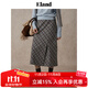 ELAND衣戀直筒裙女簡(jiǎn)約風(fēng)H型經(jīng)典格紋羊毛半身裙2025冬季新款 灰色(15)Grey S 160