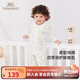 英氏（YEEHOO）嬰兒衣服5A抗菌哈衣新生兒純棉乳木果四季連體衣爬服