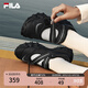 FILA 斐樂官方女鞋OAKMONT SANDAL摩登涼鞋2025夏新款歐客漫涼鞋 黑-BK 39