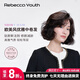瑞貝卡（Rebecca）假發(fā)女偏分八字劉海中卷發(fā)全真人發(fā)蓬松自然歐美風(fēng)時(shí)尚頭套 深咖色 中長(cháng)發(fā) 手織發(fā)縫