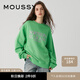 moussy 新品中性風(fēng)彩虹色字母刺繡套頭衛(wèi)衣010GSL90-0240 031淺綠色 均碼