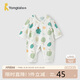 童泰（TONGTAI）嬰兒連體衣夏薄款純棉衣服初生寶寶蝴蝶哈衣無(wú)骨爬服綠色59cm