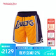 MITCHELL & NESSNBA官方96年湖人隊JUSTDON聯(lián)名系列速干籃球褲男洛杉磯湖人JUSTDON聯(lián)名黃L