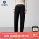 Navigare意大利小帆船女士松緊腰休閑褲寬松香蕉褲2332074510 黑 M 