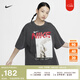 耐克（NIKE）官方女子純棉OVERSIZE風(fēng)T恤夏季新款舒適超寬松 HF6292 060煤黑 XL