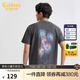 卡賓（CABBEEN）【繡印工藝】涼感短袖T恤男生2025夏季新款時(shí)尚圓領(lǐng)半袖上衣 炭灰色76 M /170/48