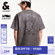 杰克·瓊斯（JACK&JONES）男裝復(fù)古簡約舒適基礎(chǔ)百搭哥特字母飛鳥寬松圓領(lǐng)短袖T恤男 068深鷗灰 3XL (195)