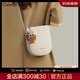 CALWAN KEODH包包女包2025新款春夏真皮手機(jī)包單肩斜挎包生日禮物送女友老婆 【米白色】輕奢時(shí)尚百搭小挎包實(shí)用走心女生閨蜜 小眾簡(jiǎn)約休閑迷你腰包