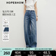 紅袖復(fù)古垂感牛仔褲2025夏季新款女裝寬松休閑百搭顯瘦氣質(zhì)彎刀長(zhǎng)褲 牛仔藍(lán)071 S