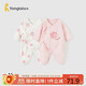 童泰（TONGTAI）嬰兒連體衣春秋季純棉衣服初生寶寶蝴蝶哈衣爬服和尚服粉色59cm